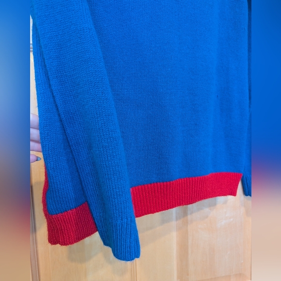 Colorful Patchwork Bow Sweater - Picture 7 of 8